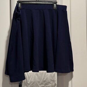 Short navy skirt